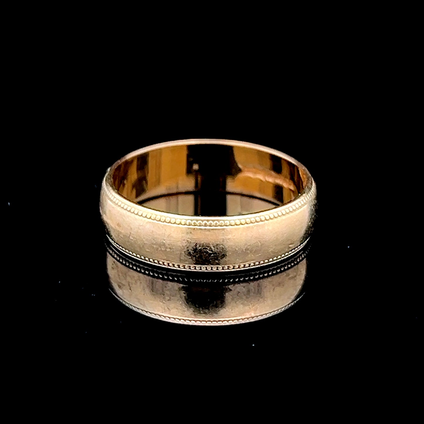 9K Yellow Gold Gents Wedding Band