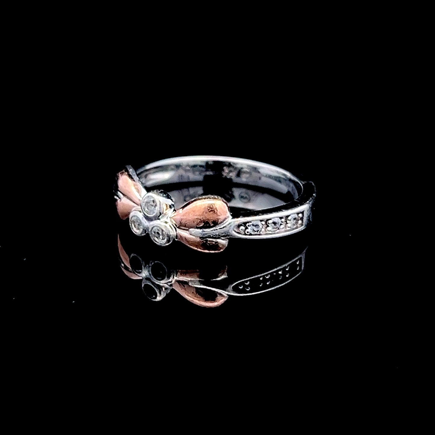 Clogau Silver Tree of Life Ring with White Topaz Stones