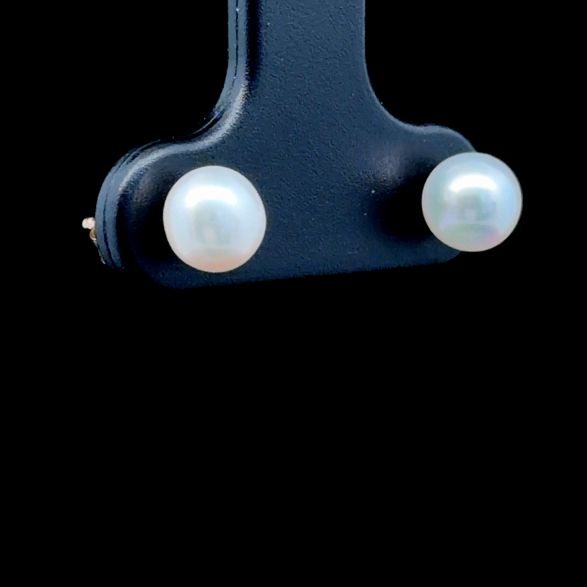 Classic White Pear Stud Earrings Mounted On 9k Yellow Gold Fittings