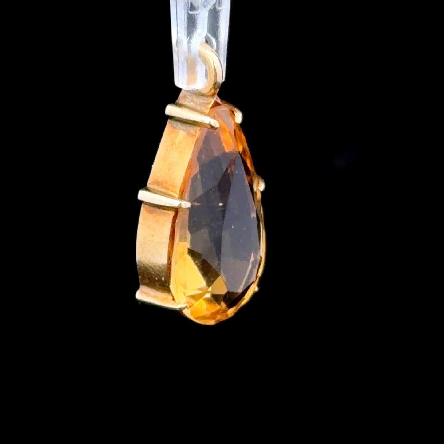 18K Yellow Gold Citrine Pendant