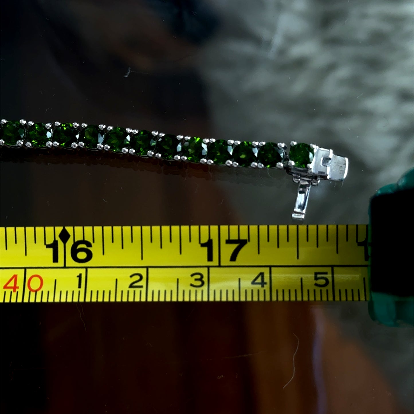 Silver Chrome Diopside Necklace