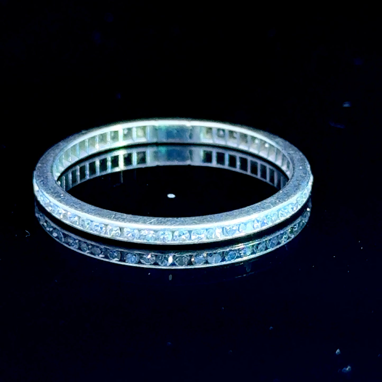 9K White Gold Diamond Full Eternity Ring