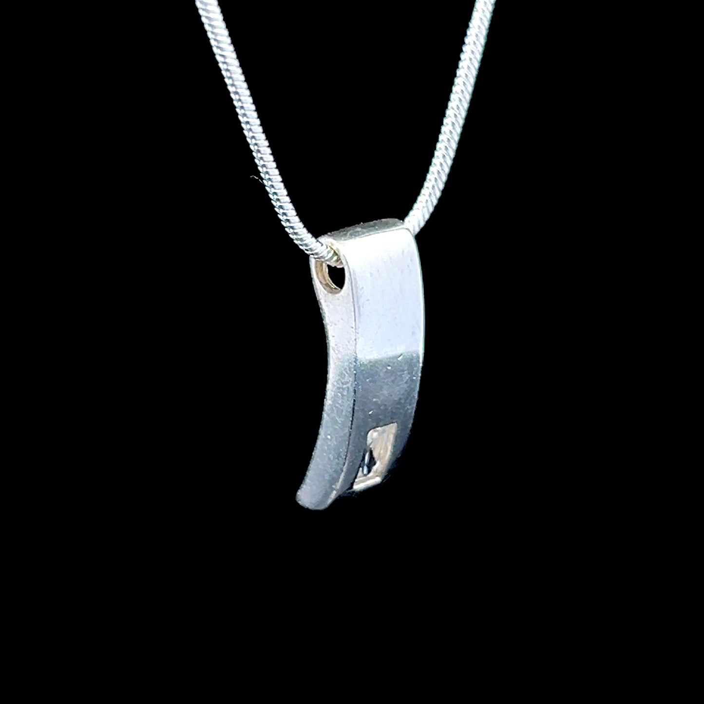 Silver 925 Modern Drop Pendant & Chain