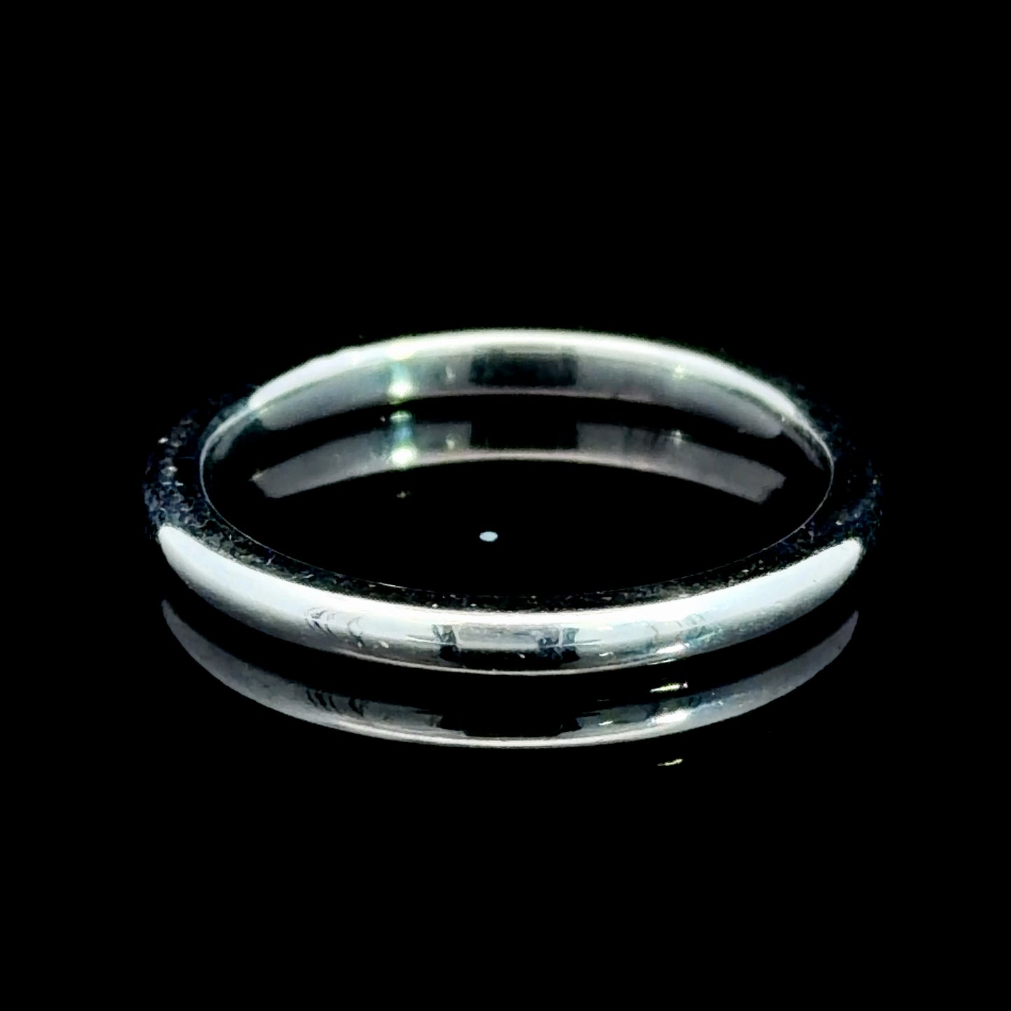 Platinum Modern Ladies Wedding Band