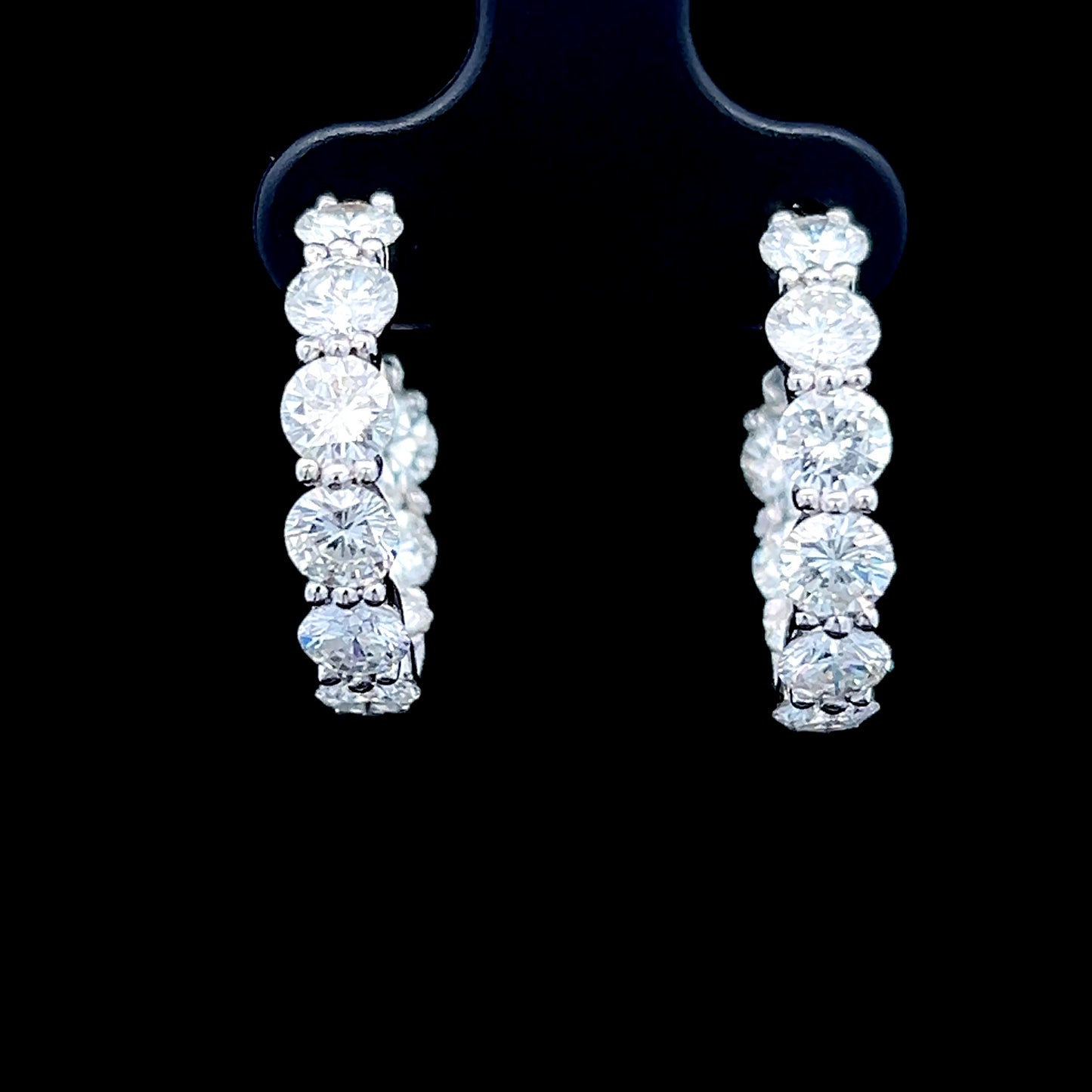 Platinum Diamond Hoops APPX 4.5 CTS