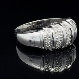 9K White Gold Diamond Pave Band