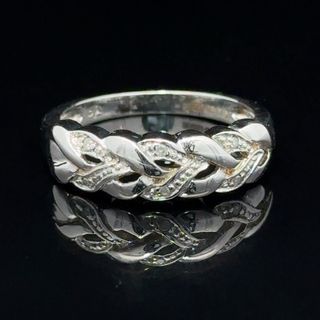 9K White Gold Diamond Platt Ring
