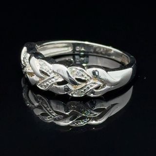 9K White Gold Diamond Platt Ring