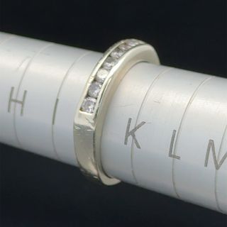 9K White Gold Diamond Channel Set Ring