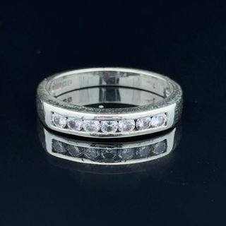 9K White Gold Diamond Channel Set Ring