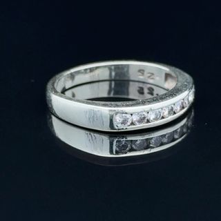 9K White Gold Diamond Channel Set Ring