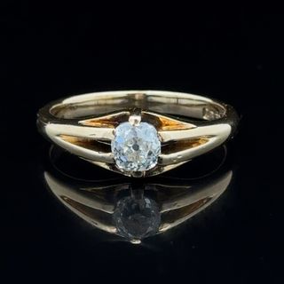 18K Yellow Gold Diamond Solitaire Ring APPX 0.70 CTS