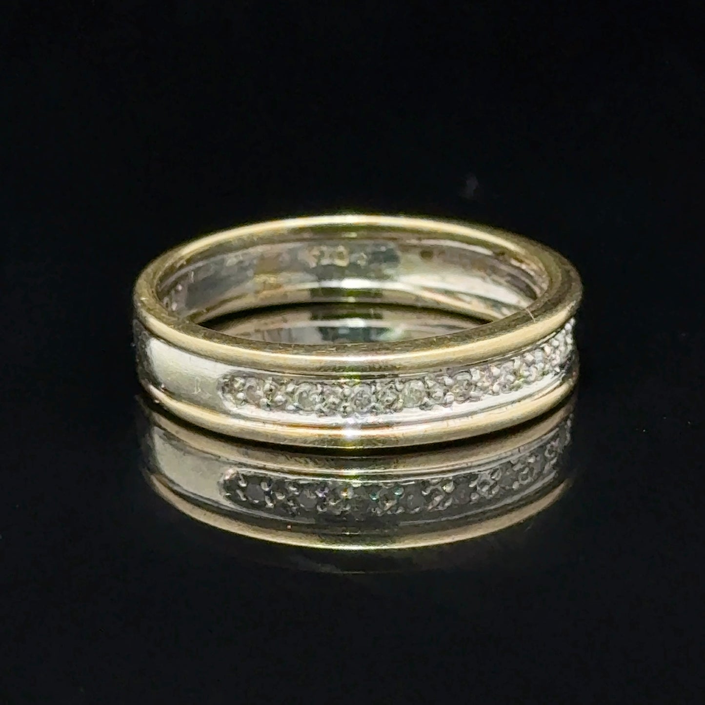 9K Yellow Gold Diamond Band