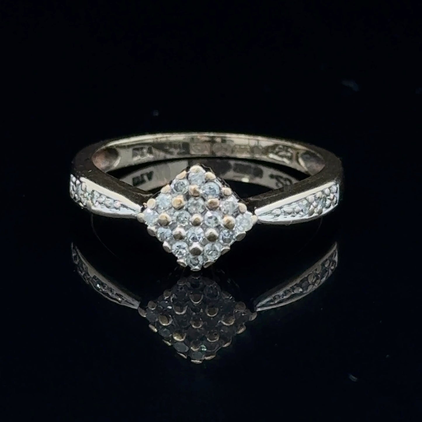 9K Yellow Gold Diamond Ring