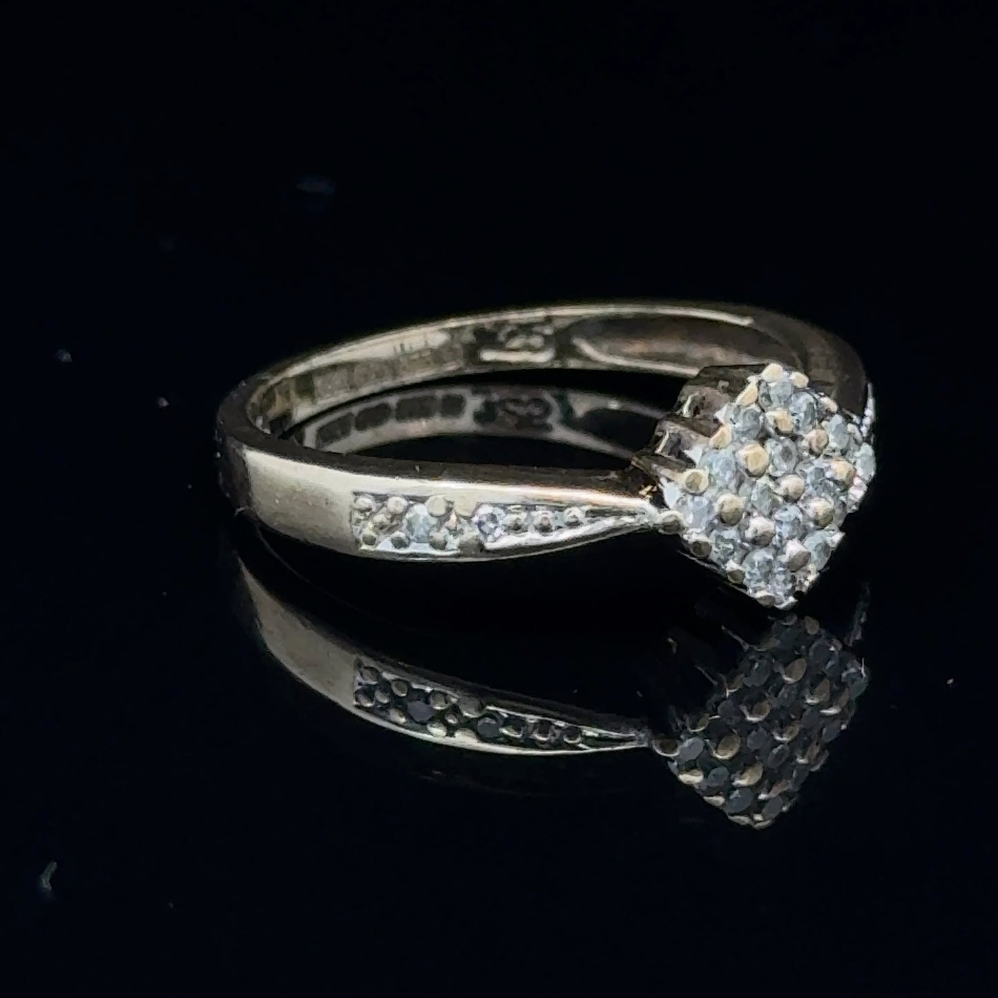 9K Yellow Gold Diamond Ring