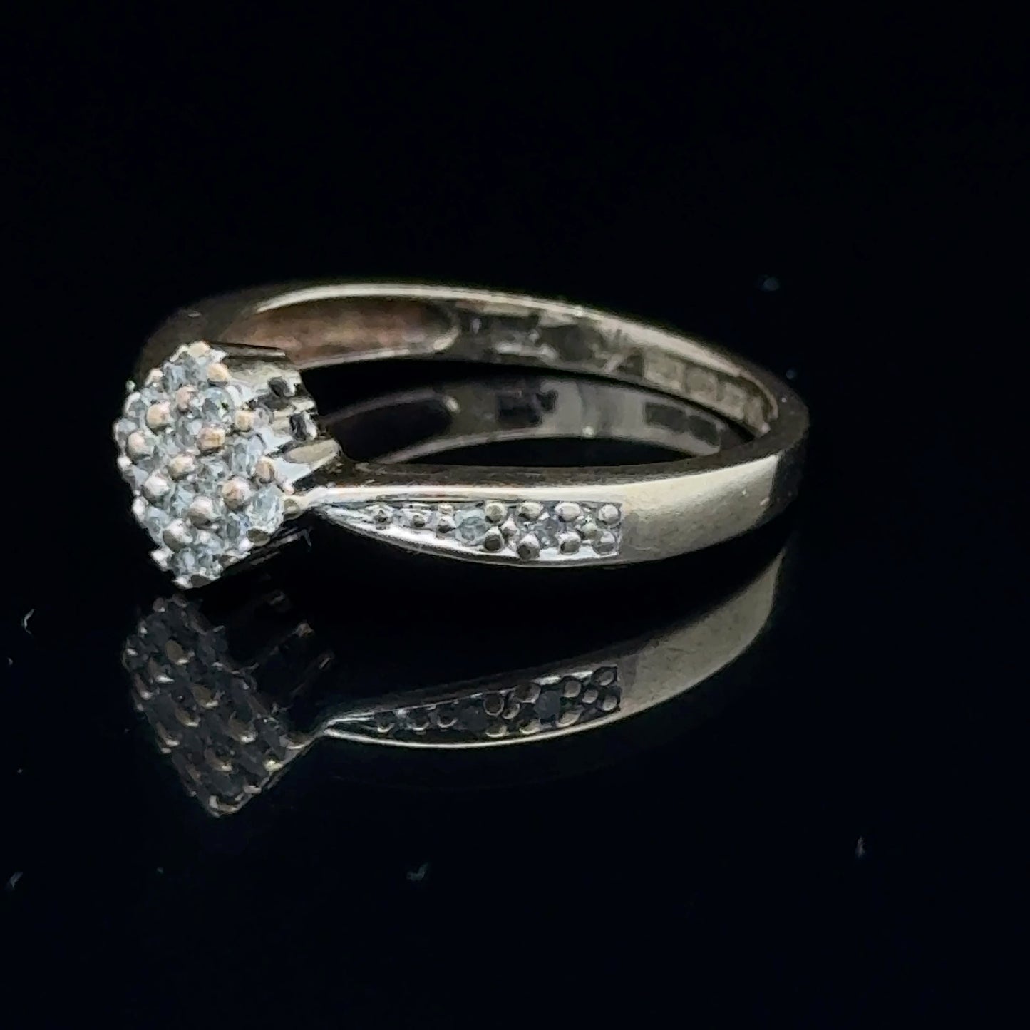 9K Yellow Gold Diamond Ring