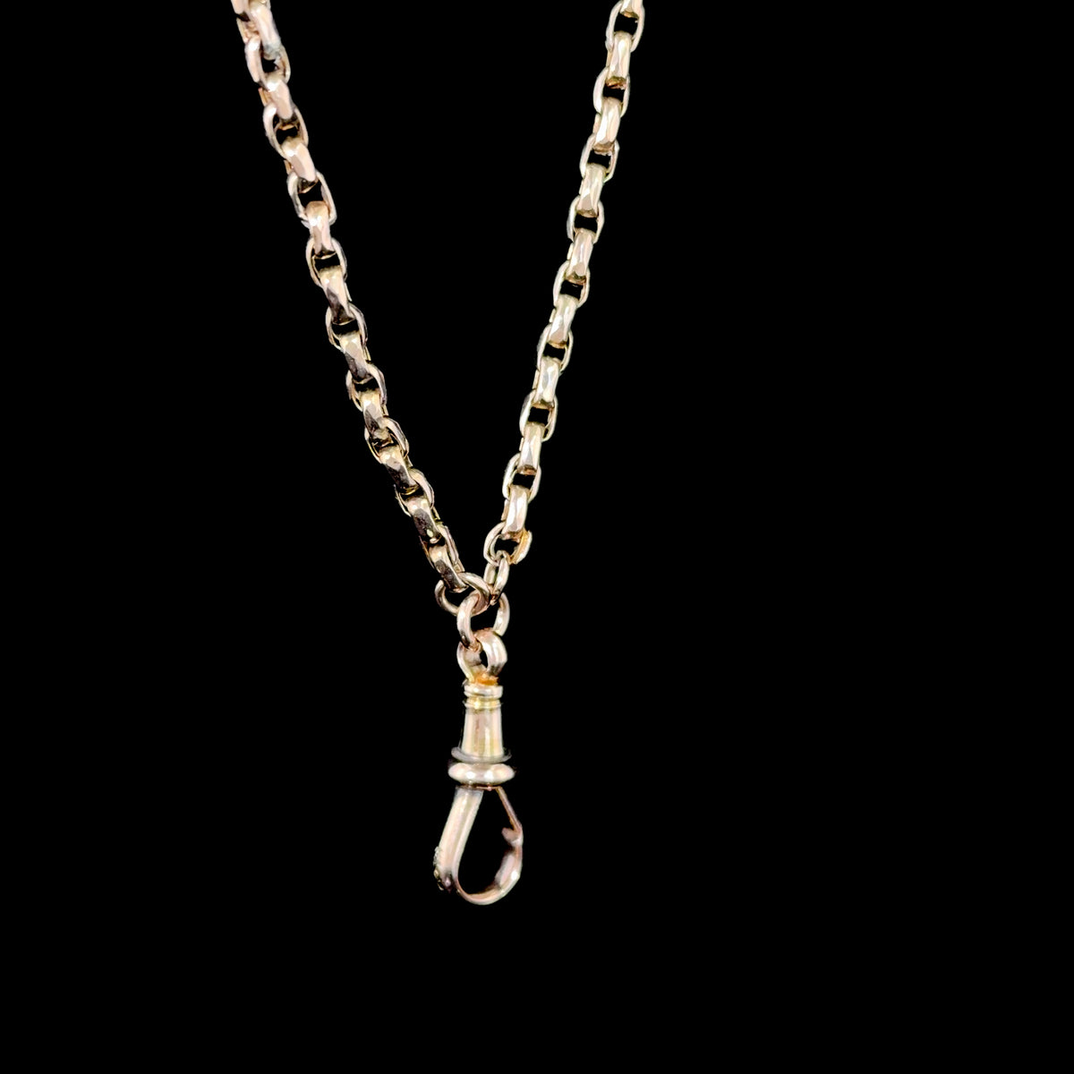 Lovely 9k Yellow Gold Belcher Necklace with Hook Clasp 15.5” Long. Also Converts to A Double Chain Bracelet 8 Inches Long