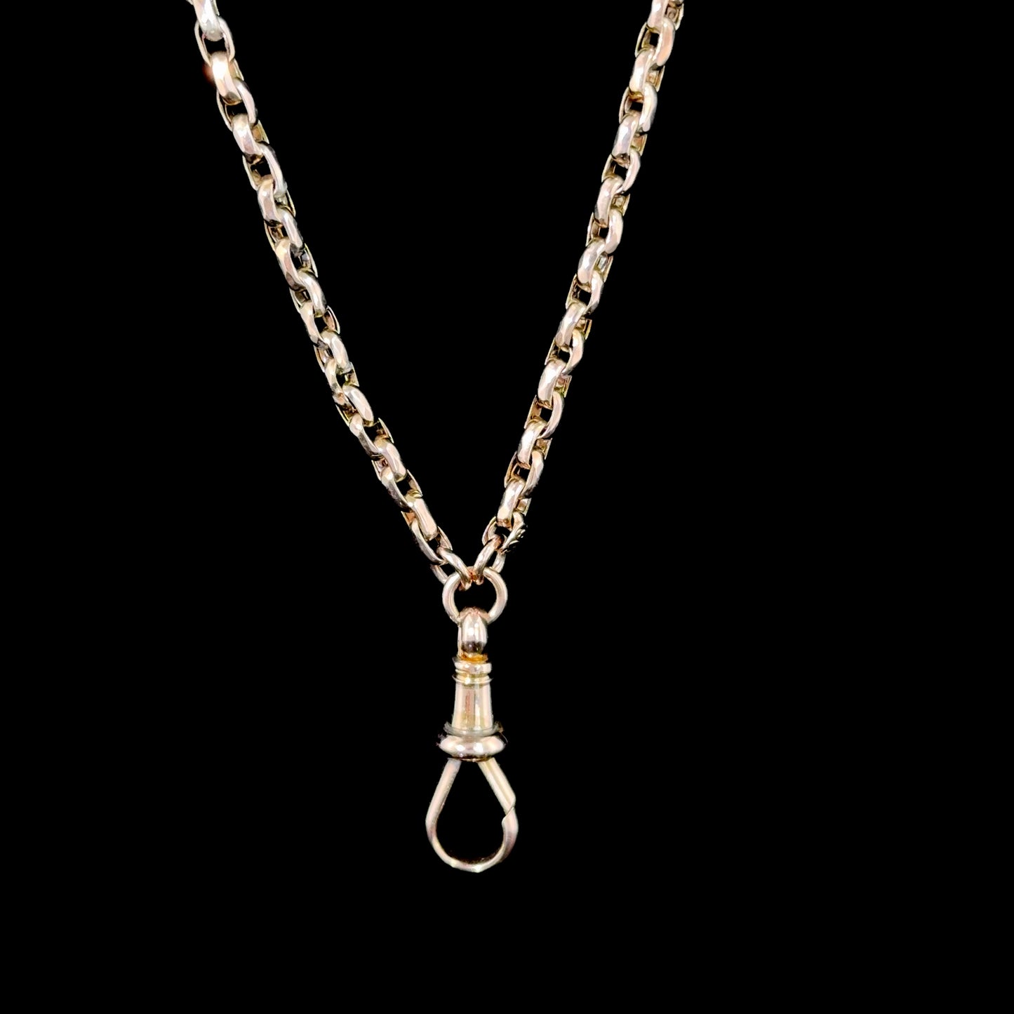Lovely 9k Yellow Gold Belcher Necklace with Hook Clasp 15.5” Long. Also Converts to A Double Chain Bracelet 8 Inches Long