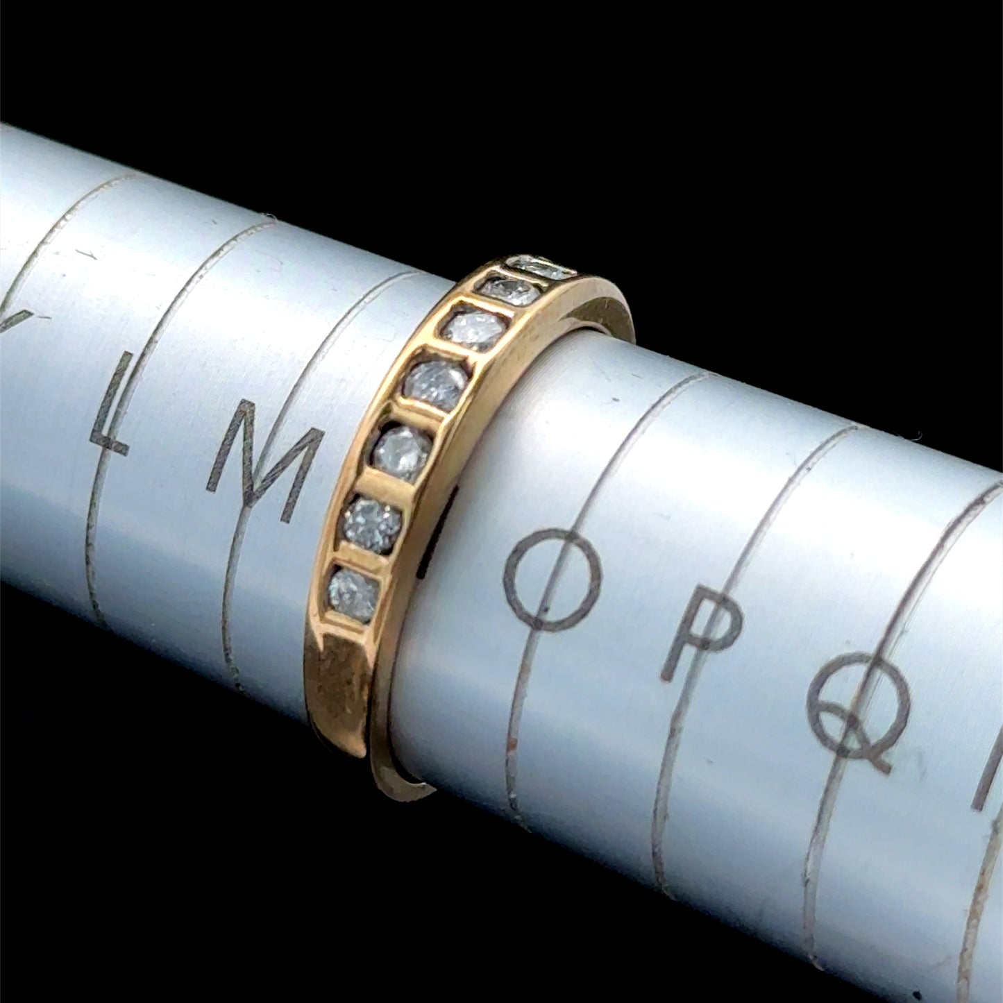 9K Yellow Gold Diamond Band Ring APPX 0.25 CTS