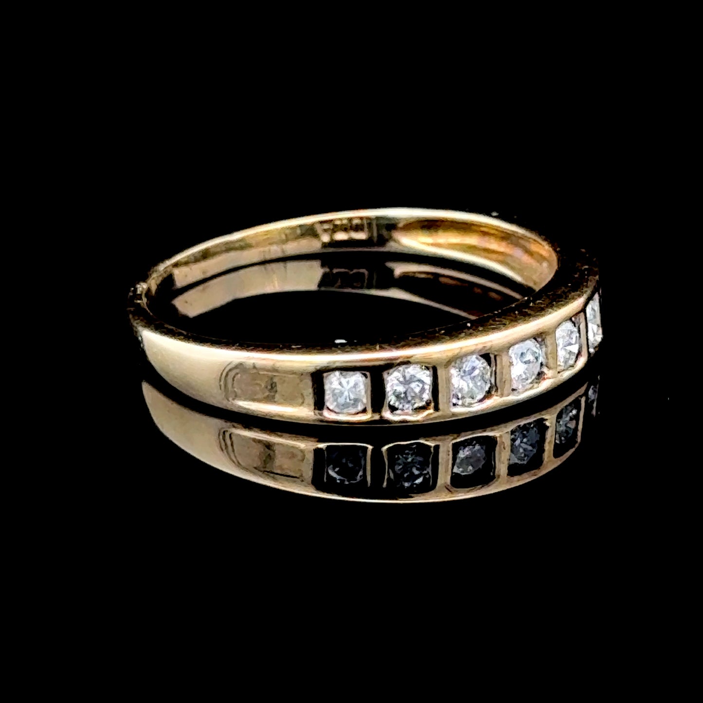 9K Yellow Gold Diamond Band Ring APPX 0.25 CTS