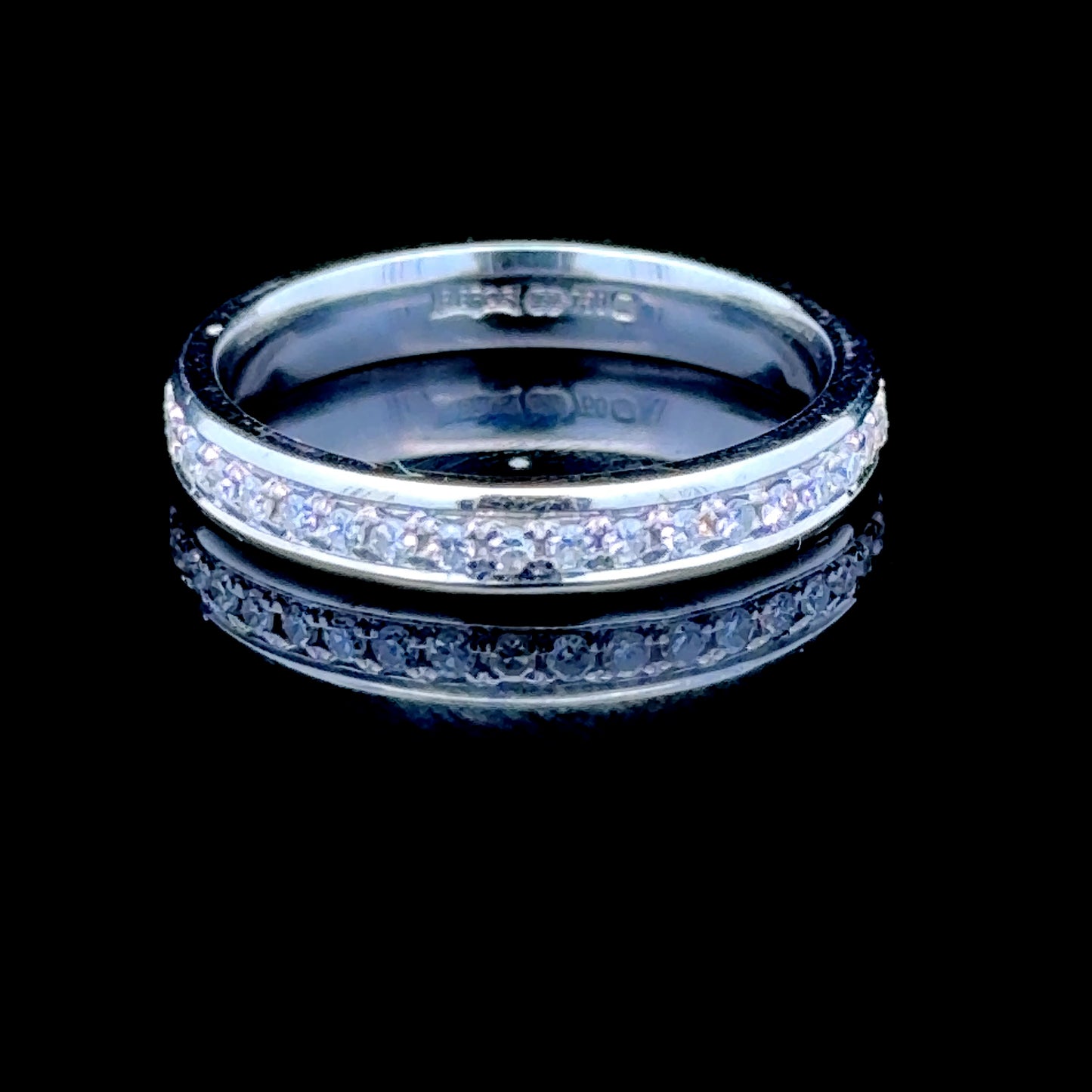 18K White Gold Diamond Full Eternity Band APPX 0.65 CTS