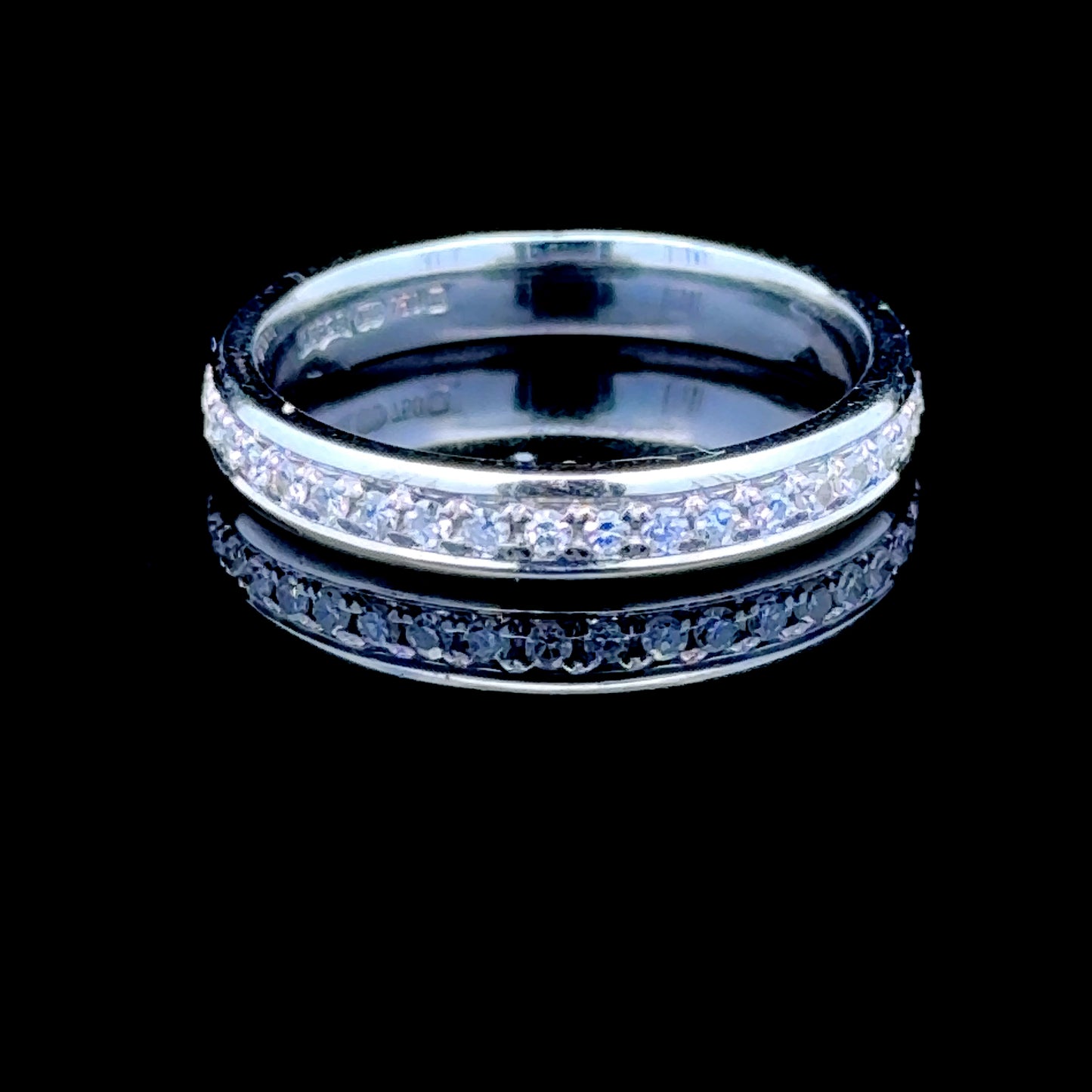 18K White Gold Diamond Full Eternity Band APPX 0.65 CTS