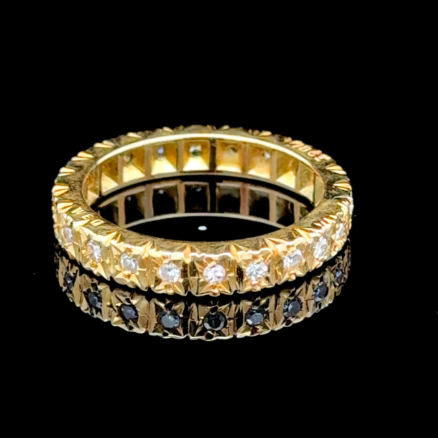 18K Yellow Gold Diamond Full Eternity Ring APPX 0.75 CTS
