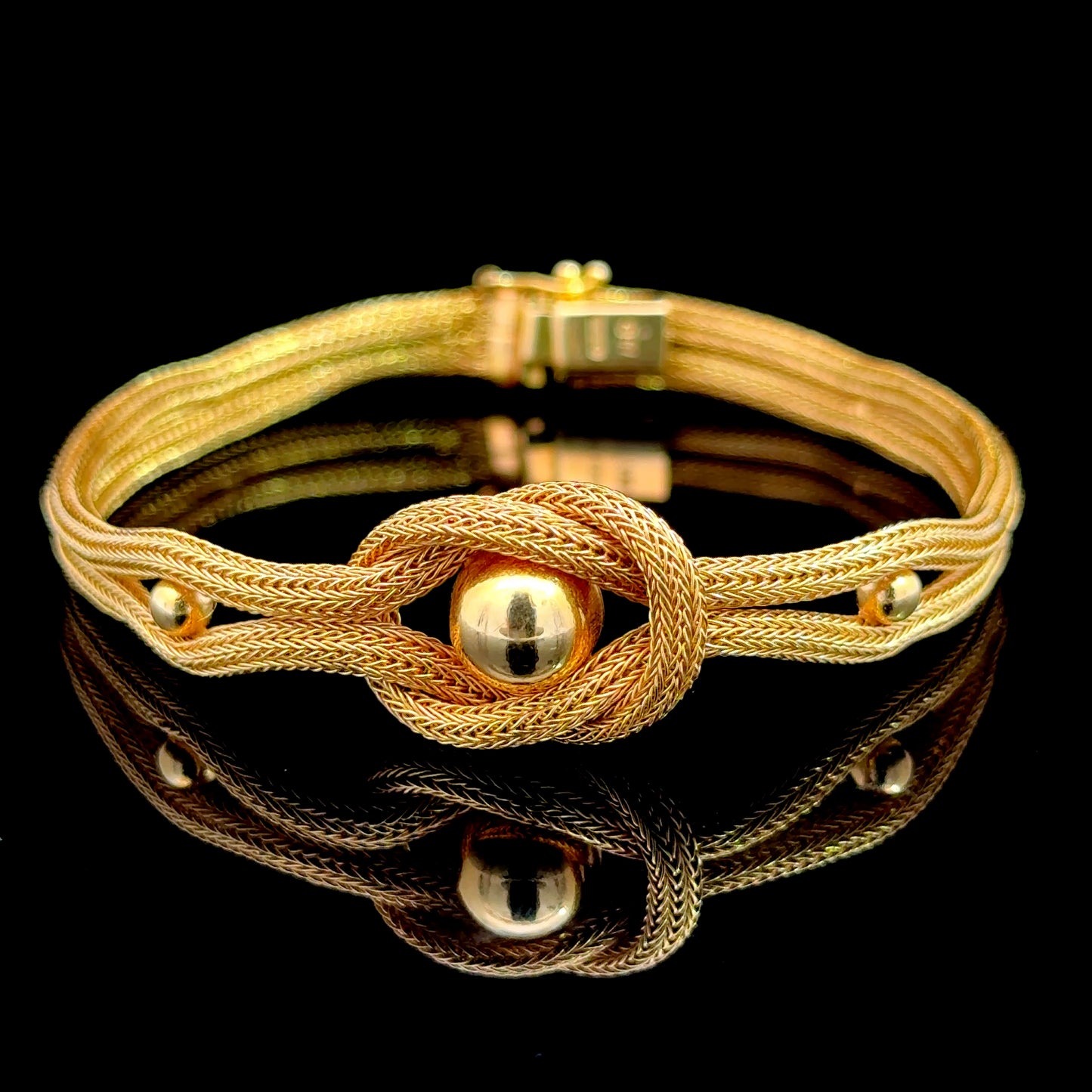 18K Yellow Gold Braided Bracelet