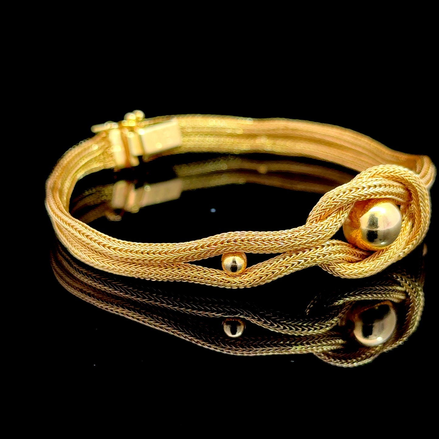 18K Yellow Gold Braided Bracelet