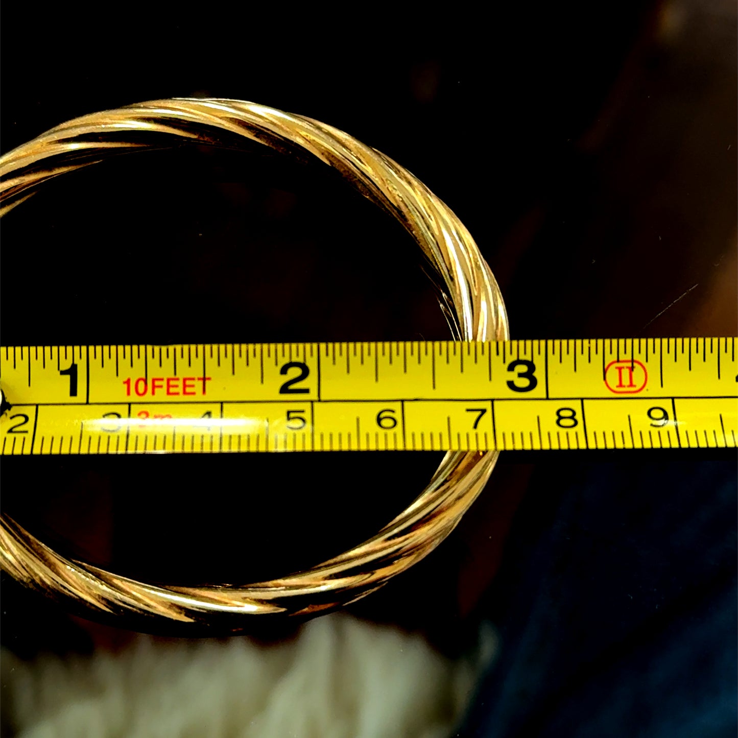 9K Rope Twist Bangle 9.45 GMS