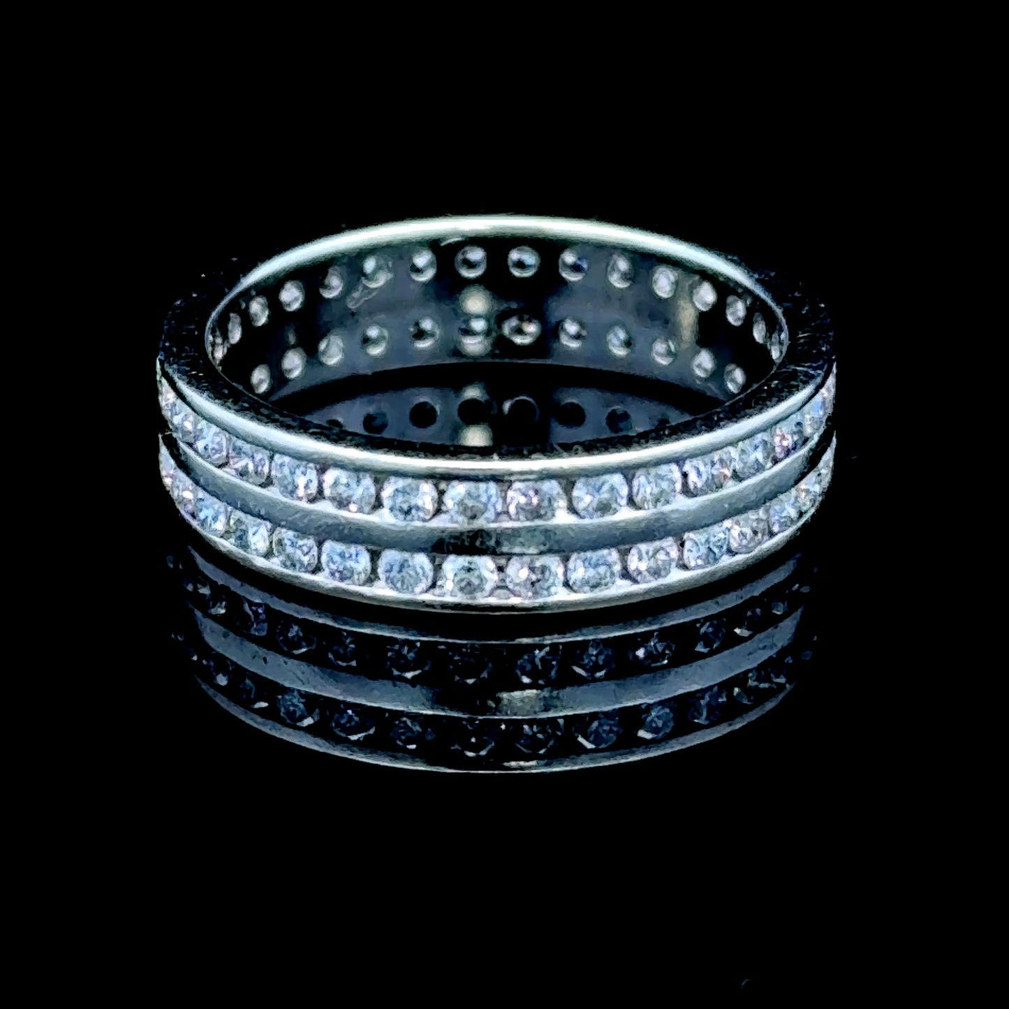 Platinum Diamond 2 Row Eternity Band APPX 1.0 CTS