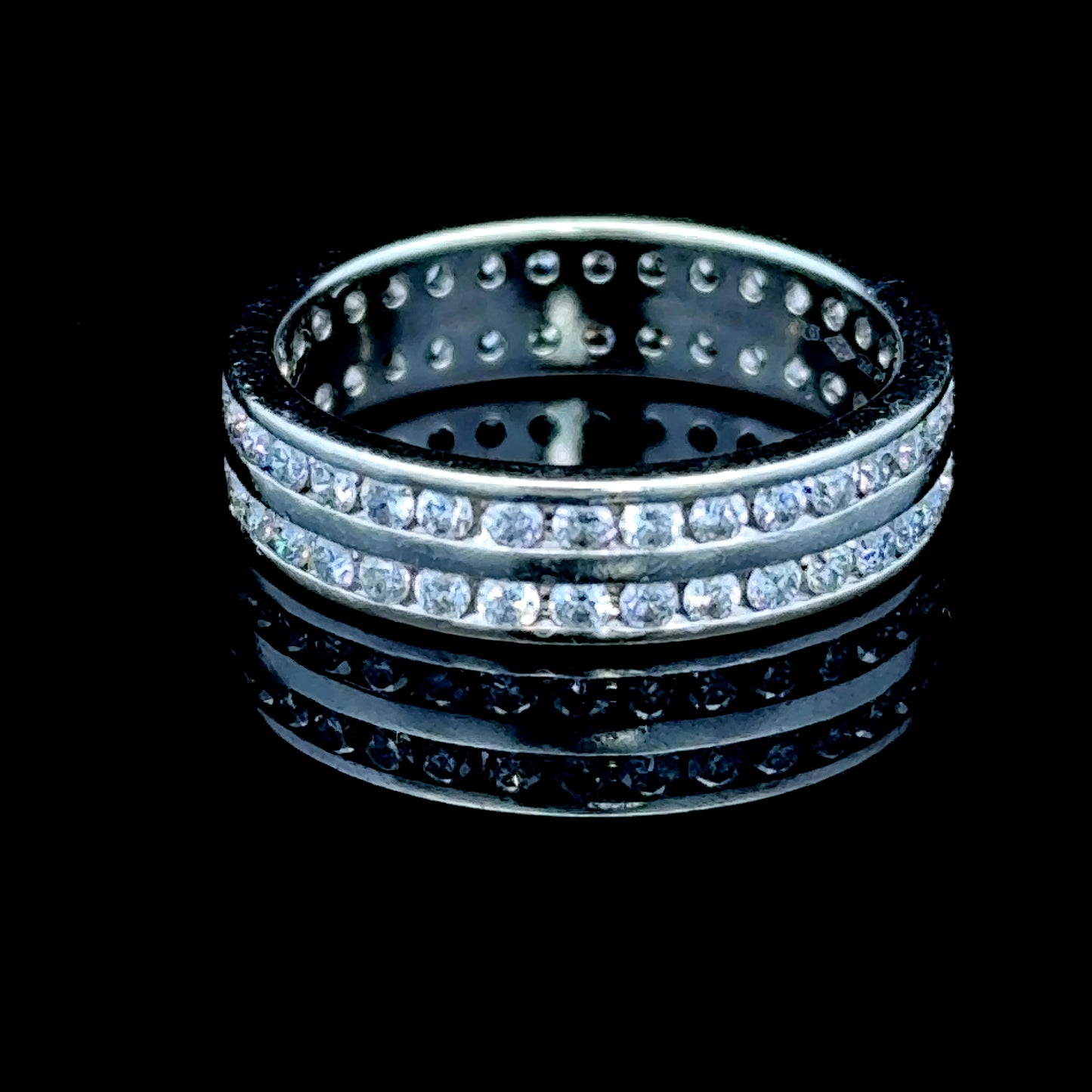 Platinum Diamond 2 Row Eternity Band APPX 1.0 CTS