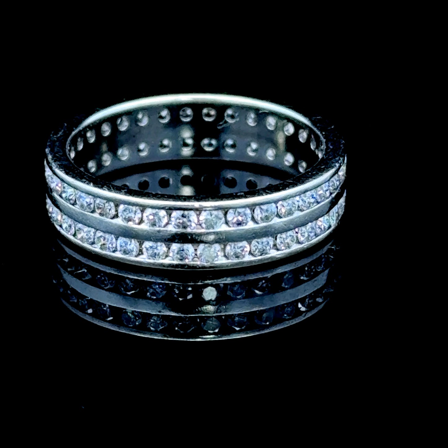 Platinum Diamond 2 Row Eternity Band APPX 1.0 CTS