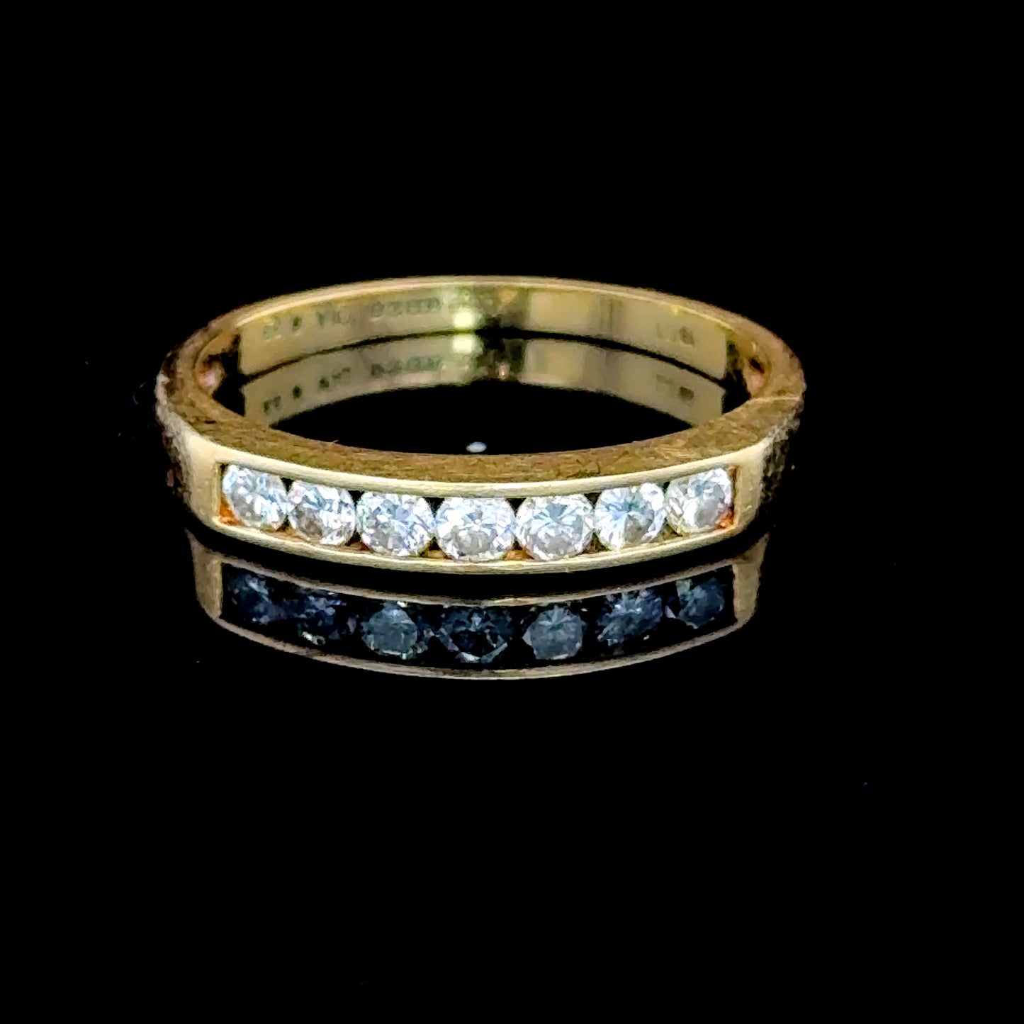 18K Yellow Gold Diamond Channel Set Eternity Ring APPX 0.33 CTS