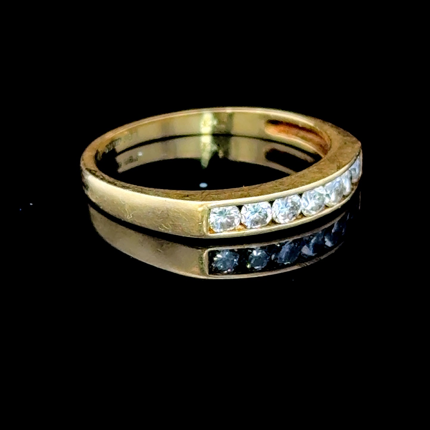18K Yellow Gold Diamond Channel Set Eternity Ring APPX 0.33 CTS