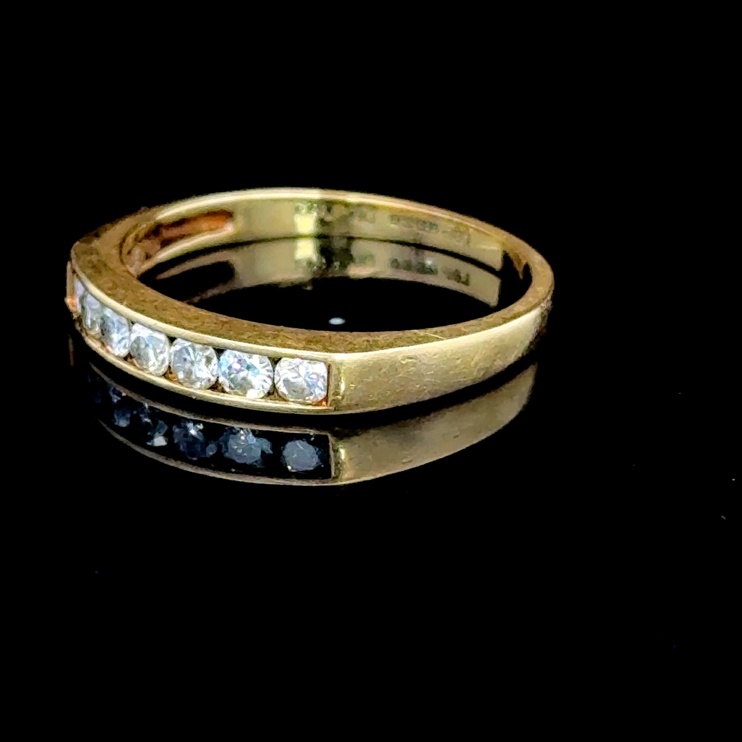 18K Yellow Gold Diamond Channel Set Eternity Ring APPX 0.33 CTS