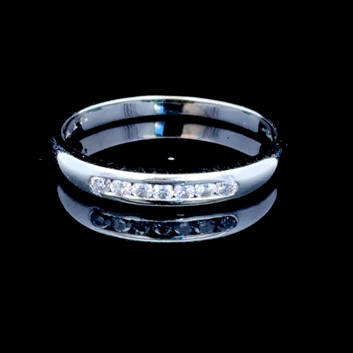 18K White Gold Diamond Eternity Band APPX 0.25 CTS