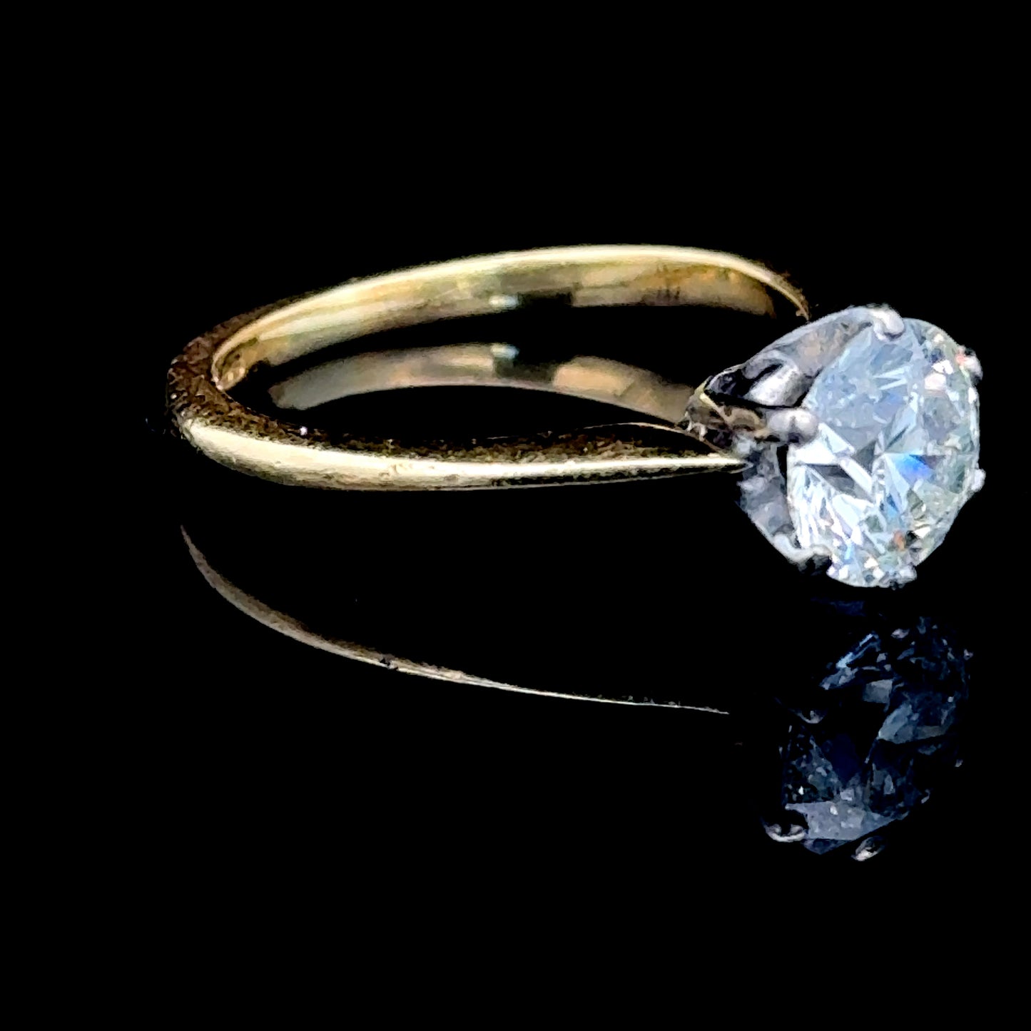 18K Yellow Gold Diamond Solitaire Ring APPX 1.75 CTS