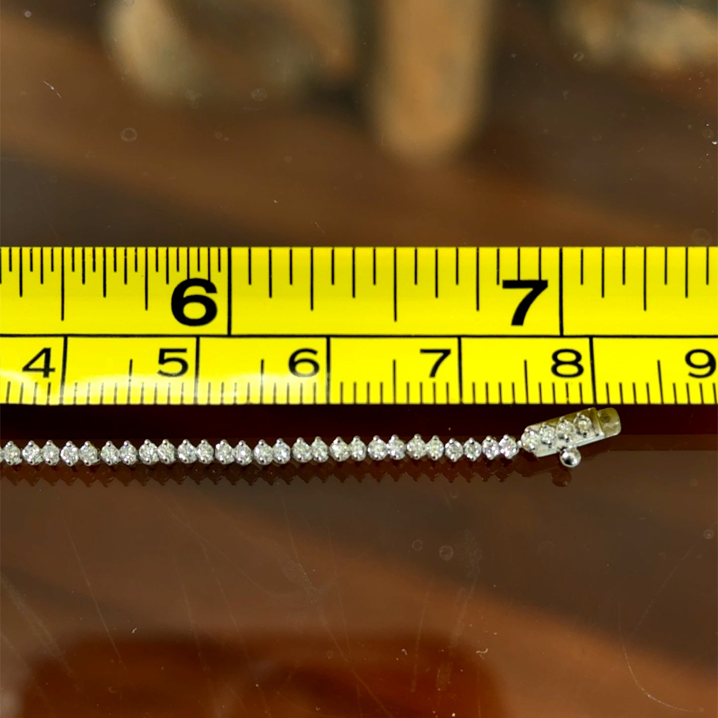 18K White Gold Diamond Micro Line Bracelet 1.0 CT