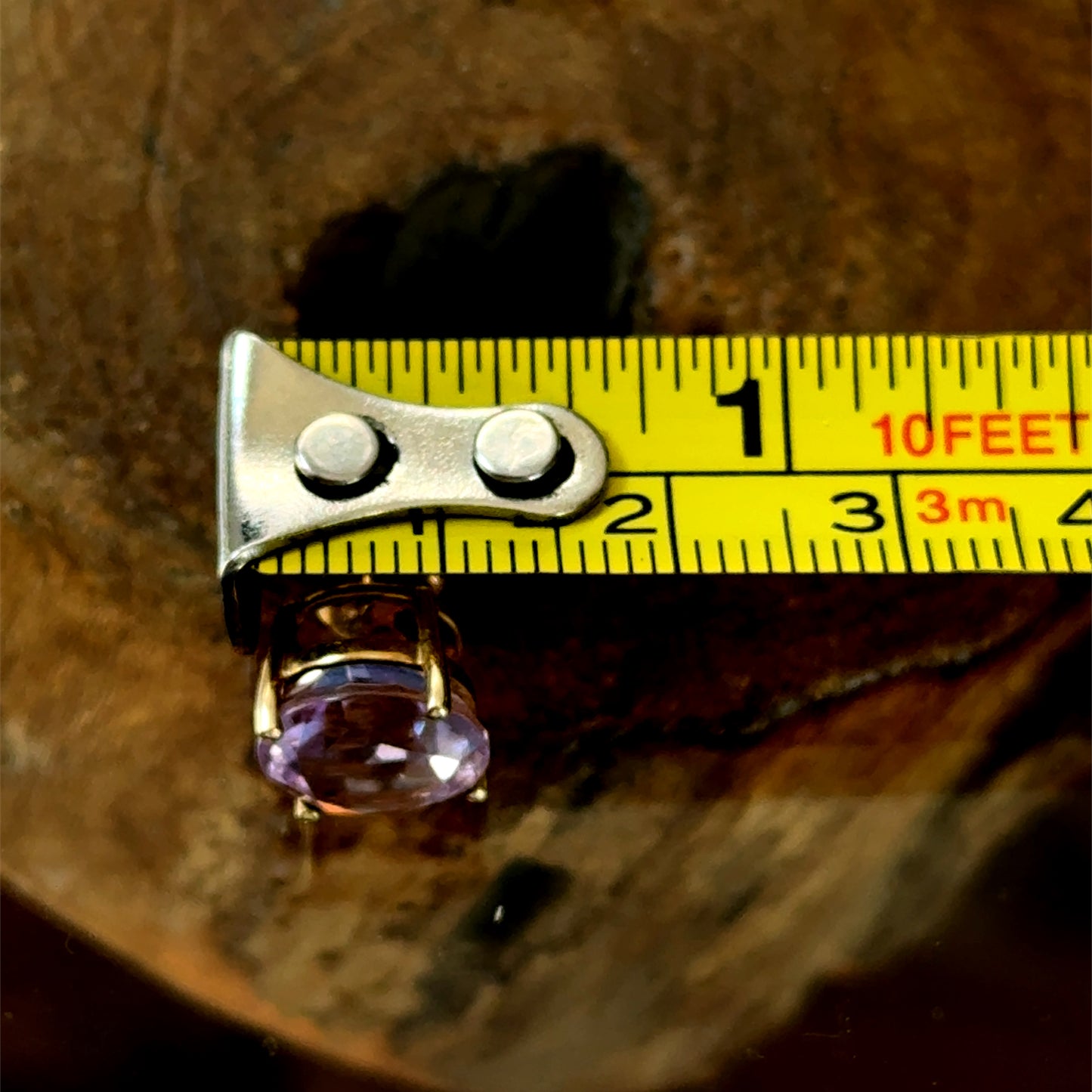 9K Yellow Gold Amethyst Studs