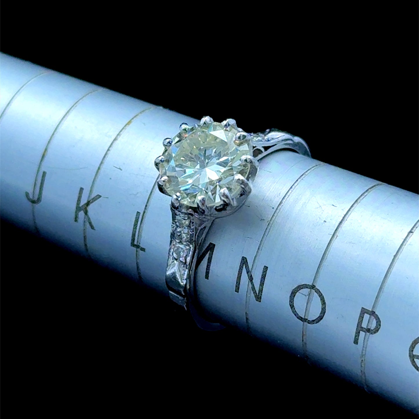 Platinum Solitaire Diamond Ring APPX 1.8 CTS VS L