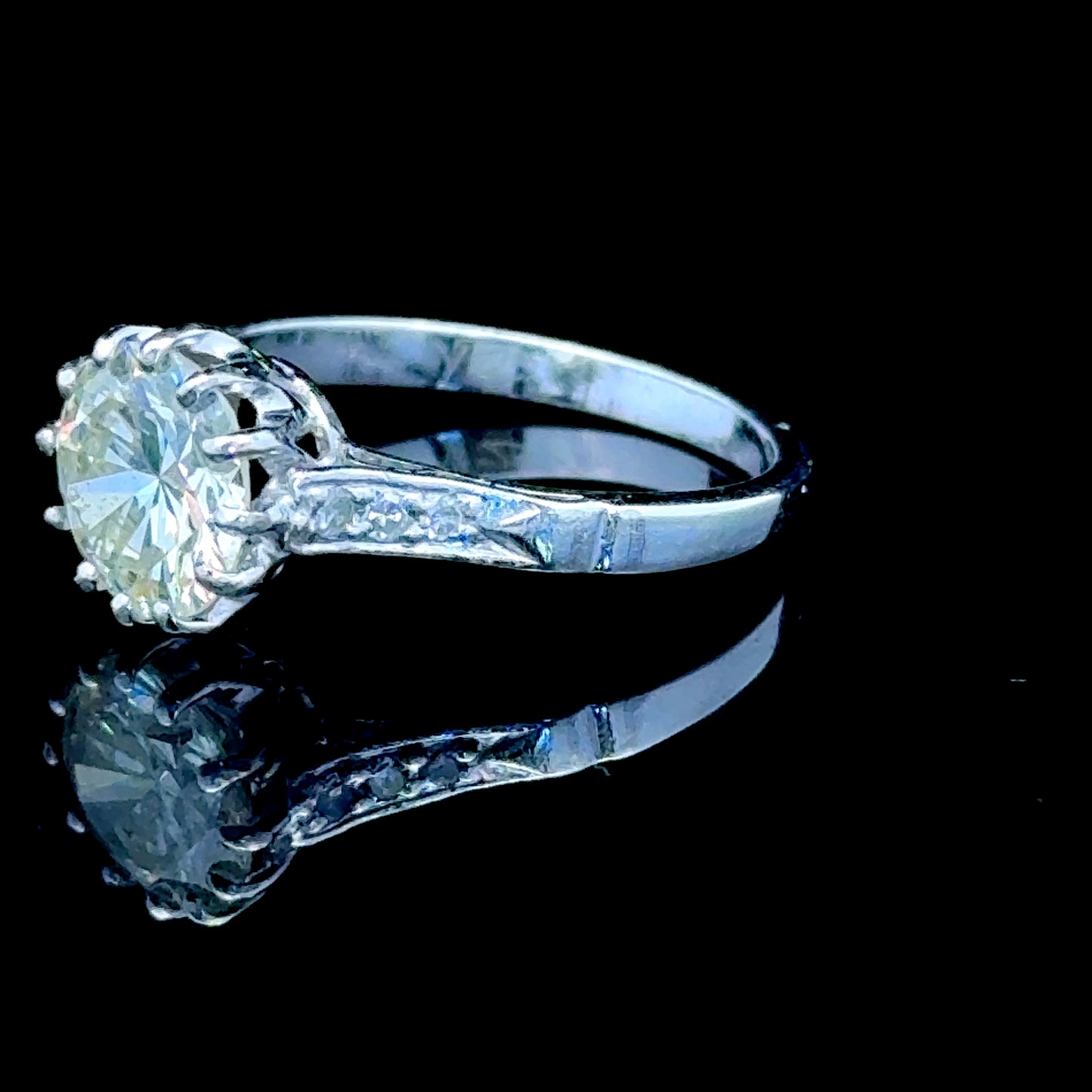 Platinum Solitaire Diamond Ring APPX 1.8 CTS VS L