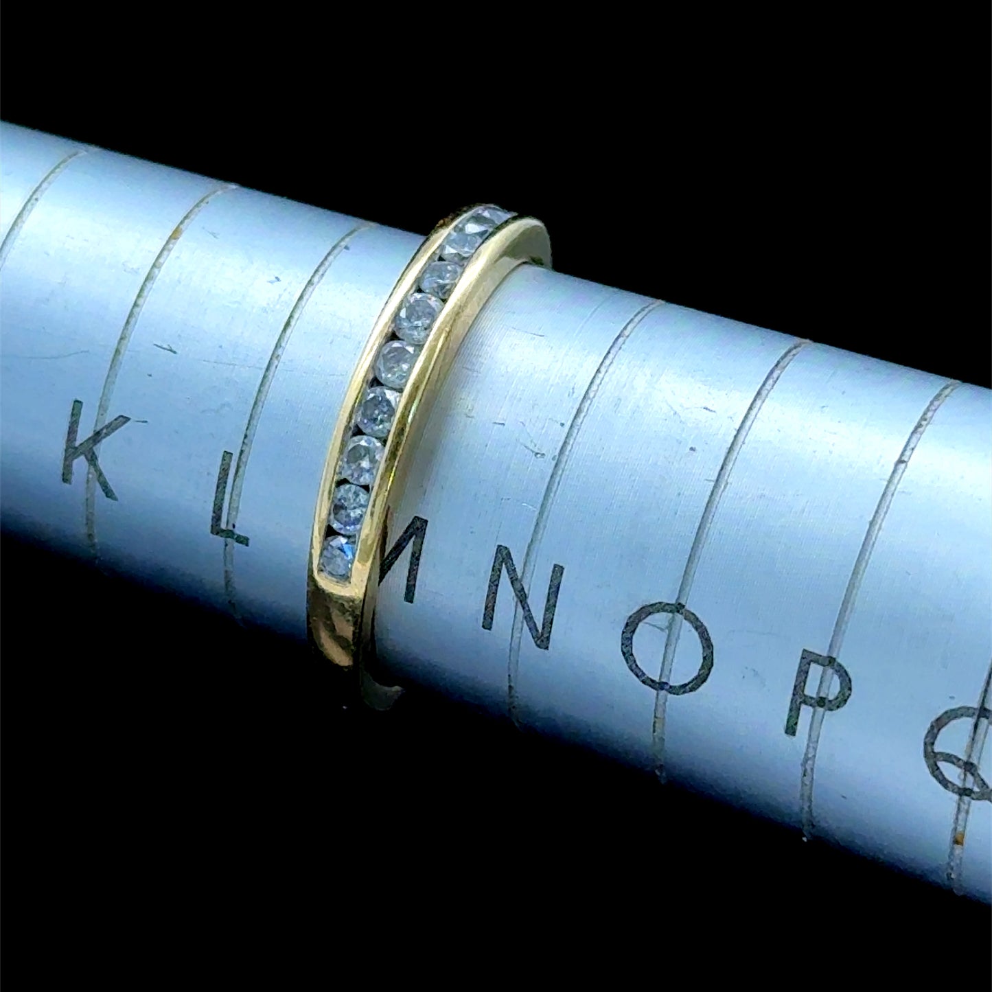 18K Yellow Gold Diamond Channel Set Ring