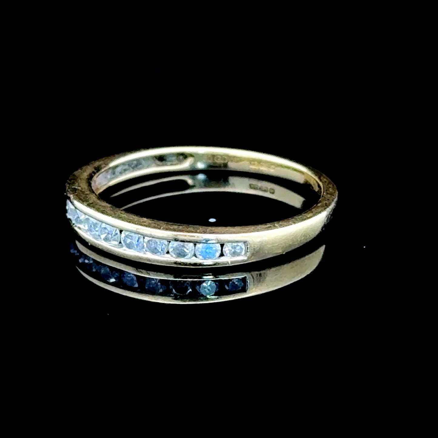 18K Yellow Gold Diamond Channel Set Ring