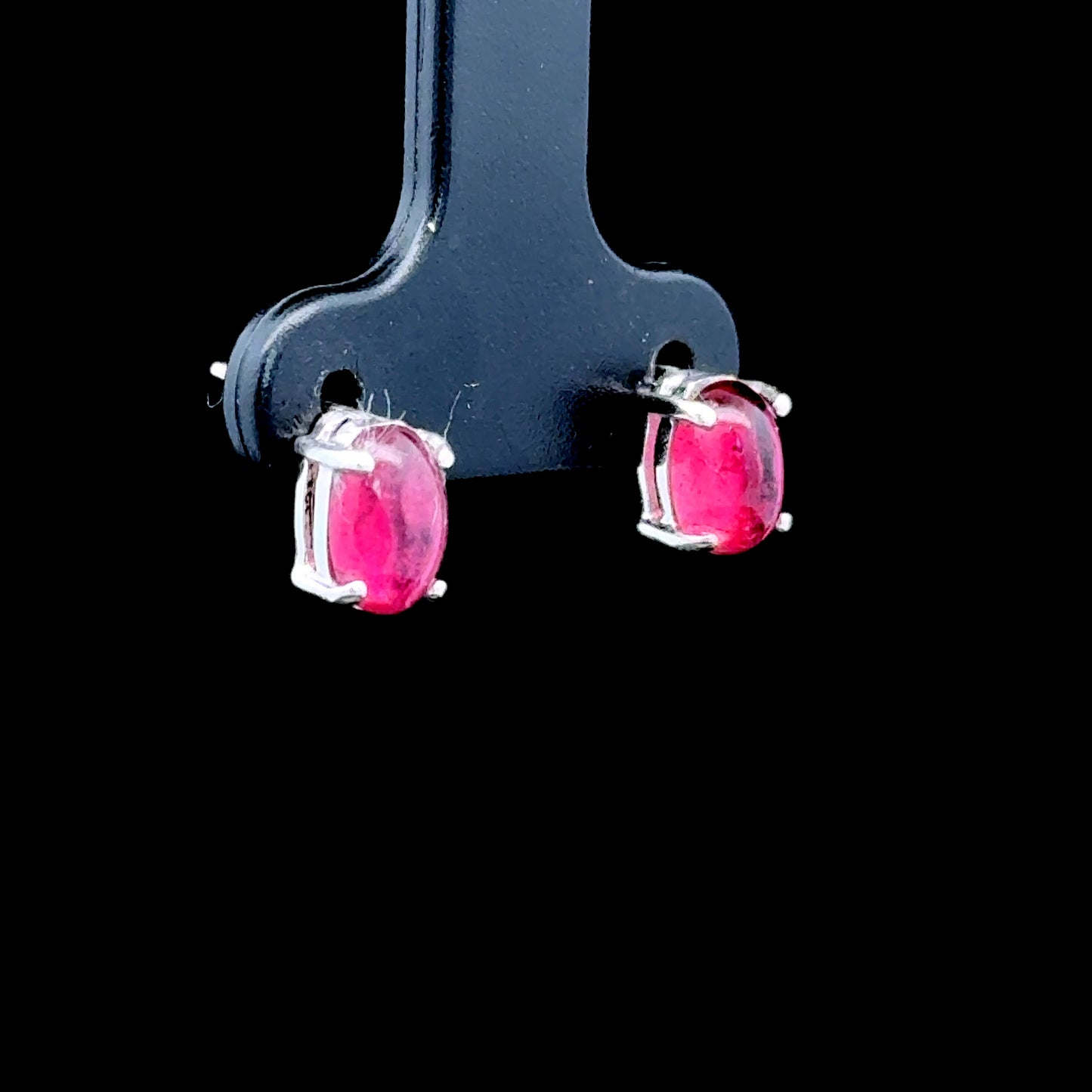 9K White Gold Tourmaline Studs