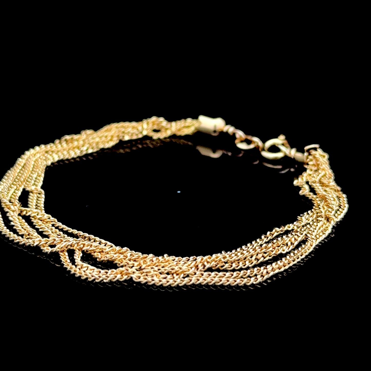 18K Yellow Gold Multi Strand Bracelet