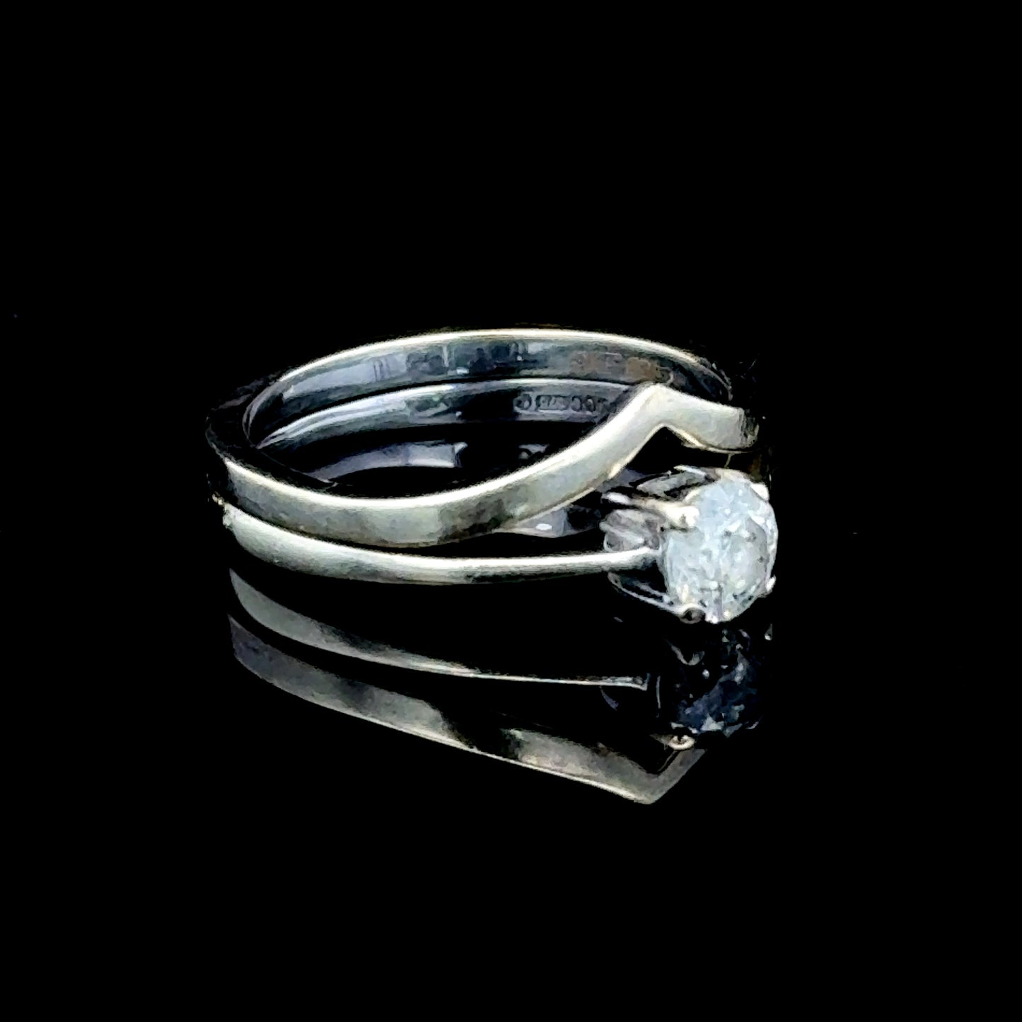 9K White Gold Diamond Solitaire Ring APPX 0.25 CTS