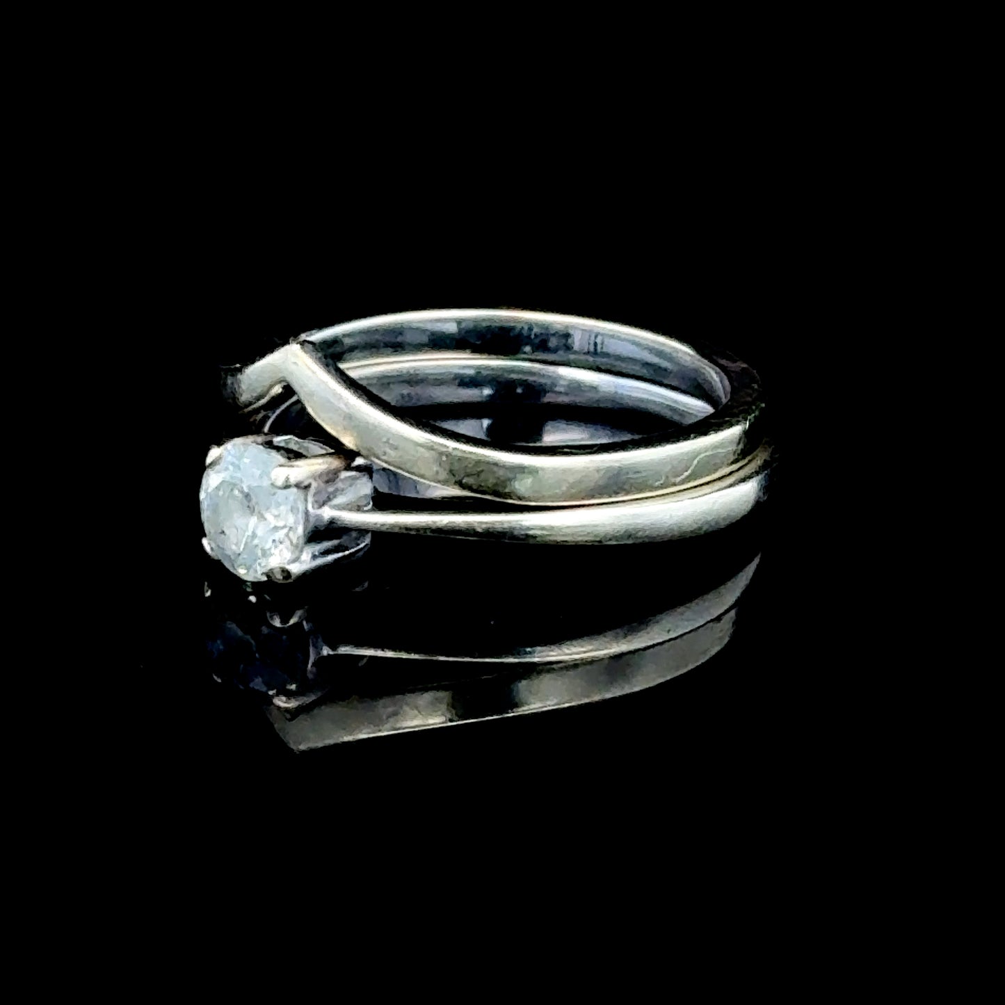 9K White Gold Diamond Solitaire Ring APPX 0.25 CTS