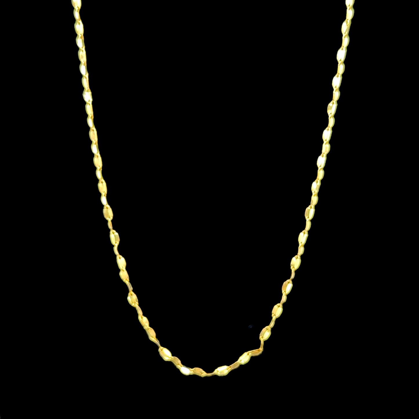 9K Gold Classic Yellow Gold Chain Necklace 18"