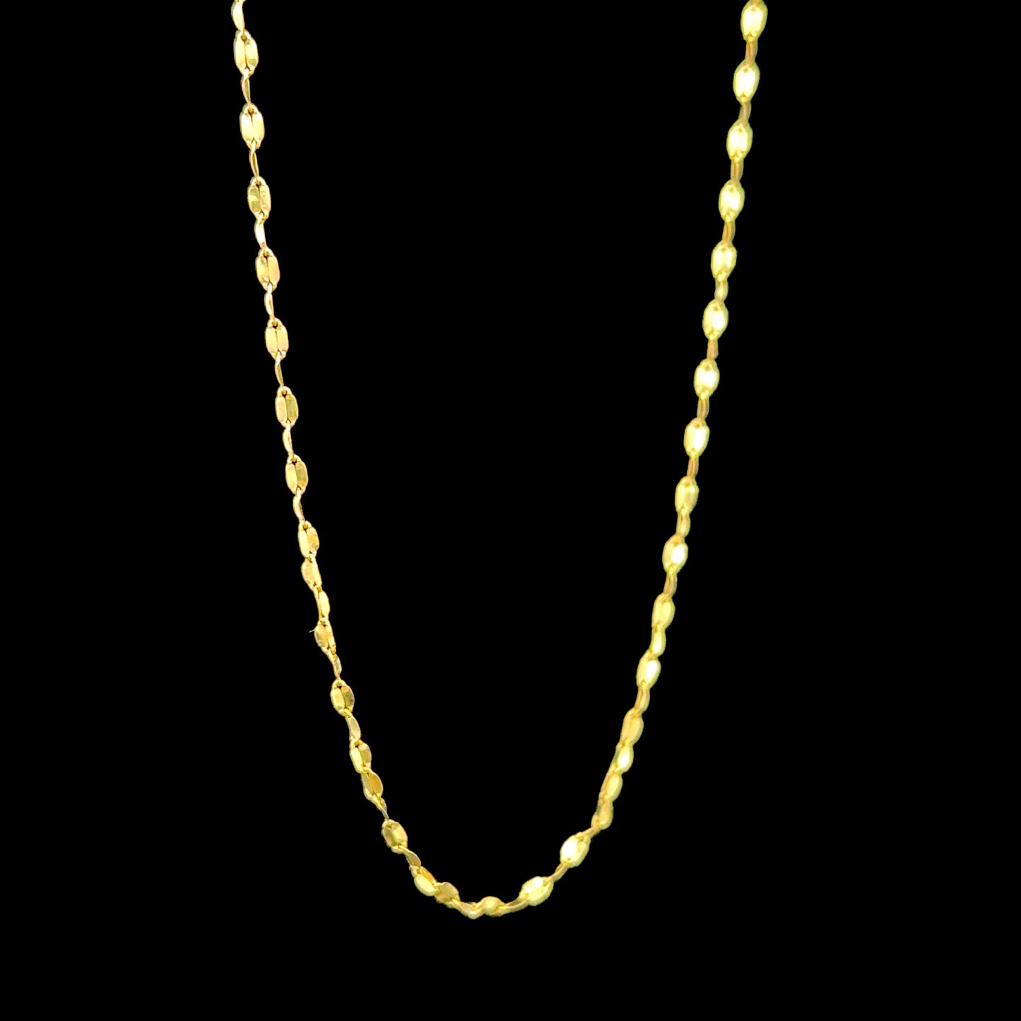9K Gold Classic Yellow Gold Chain Necklace 18"